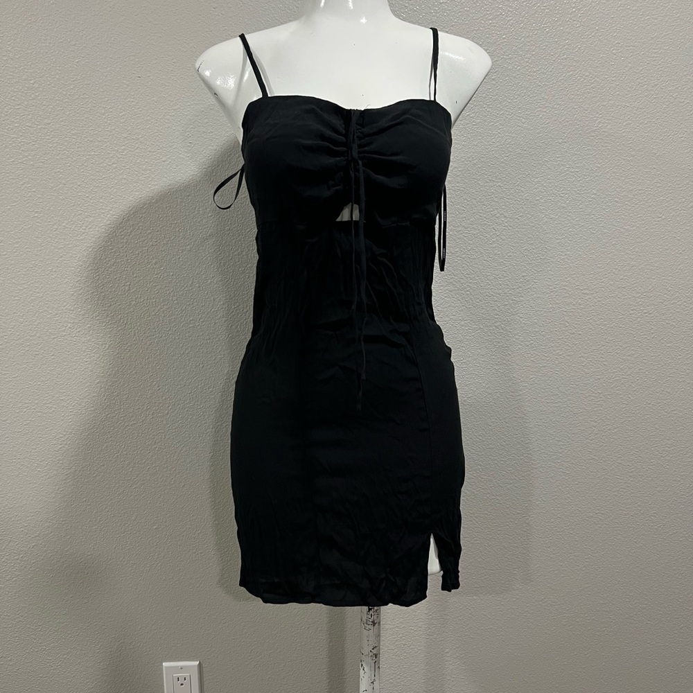 Elegant Black Spaghetti Strap Dress